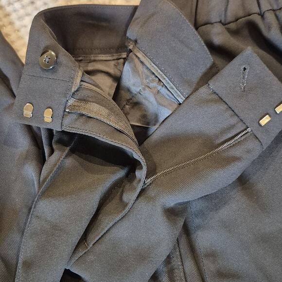 REISS Aleah Wide Leg Trousers Women Size US 12 Black Pants Pockets Sophisticated - Picture 11 of 12